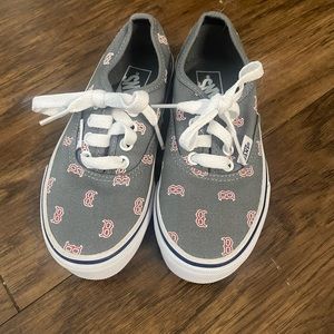 Kids size custom Red Sox vans